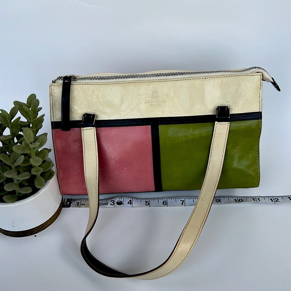 Kate Spade leather color block shoulder bag